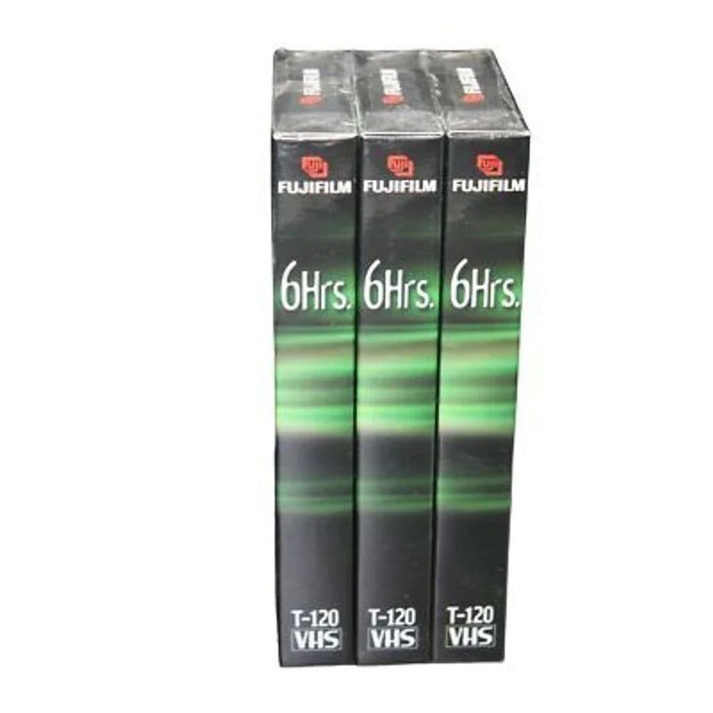 Lot Of 3 Fuji Film VHS Blank Video Tapes 6 hours HQ 120 High Quality